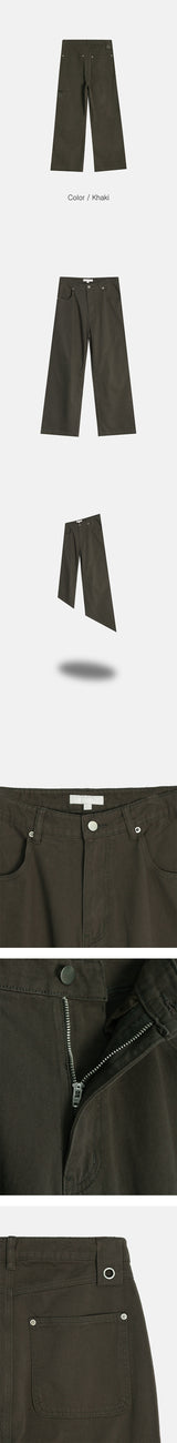 [Unisex] Islet cotton semi wide pants(3color)