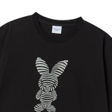 25SS ストライプラビットショートスリーブTシャツ ブラック