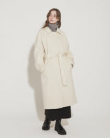 WOOL BALMACAAN COAT [IVORY]