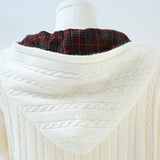 Layered Check Lining Hoodie Zip-Up 233237252