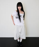 CROSS POCKET BERMUDA PANTS - LIGHT GRAY
