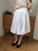 Neva Shirring Balloon Midi Skirt