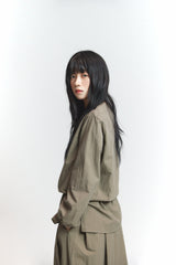 Layered Blouse / Khaki Brown