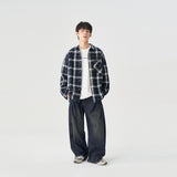 TopBasics Work Washed Barrel Leg Denim Pants