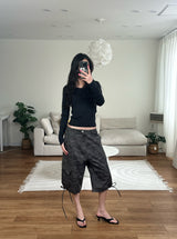 wide cargo bermuda shorts