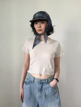 シアー プラッド チェック スカーフ (3color)