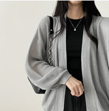 Amit Bolero Loose Fit Puff Knit Cardigan 