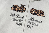 Wild Lettering Leopard Hoodie Zip-up 233197605