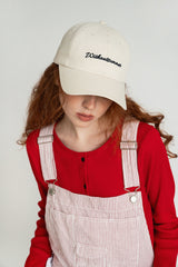 Lettering ball cap_natural