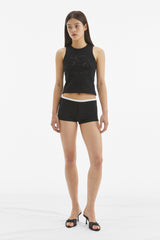 ROSE LACE SLEEVELESS /  BLACK