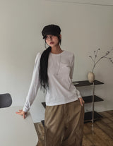 [U-BASIC] Silket Round Cotton Long Sleeve