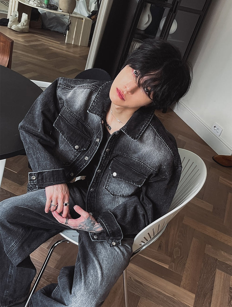 Bor Washed Western Denim Jacket