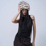 UNBALANCE SLEEVELESS TOP (COCOA)