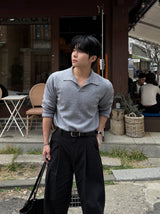 Modal open collar knitwear