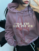 ラビンインファイア フーディーTシャツ🖤🩷2カラー