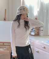 Dot Wave Turtleneck T-Shirt