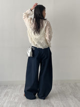 [SET] Daisy See-through Blouse Set