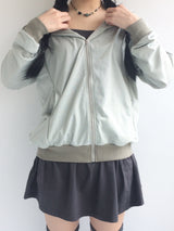 Unbalanced Pinstrip Hooded Zip-Up