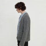 アルパカヘアリーカーディガン DEEP CHARCOAL