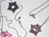 gleaming star dot necklace [black]