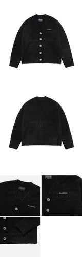 24FW Vネックブークルカーディガン ブラック