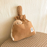 【MADE】Corduroy Pouch Bag - Camel