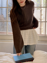 Fruit Boucle Crop Wool Round Knit (8color)