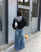 [ORIGINAL] クローコントラストワイドデニムパンツ