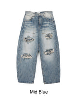 Caen Damaged Wash Denim Pants