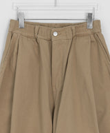 [unisex] Dalkas Pintuck Cotton Banding Wide Pants