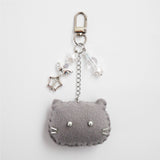 [soft keyring] シルバーキャット (グレー)