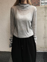 Slender Button Hoodie Knit (3c)