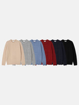 コージーウォーマーケーブルラウンドニット