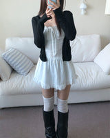 Smoke Bendable Layered Mini Dress (2 colors)