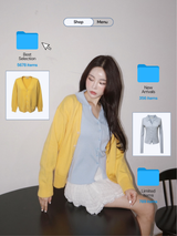 yellow wool lovely long-sleeved cardigan