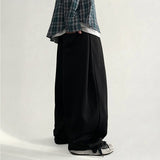 K front two-tuck sweat banding string wide pants