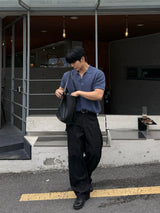 Summer slab embo black jeans