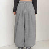 [MADE] Weds Two Pintuck Wide Sweat Jogging Pants