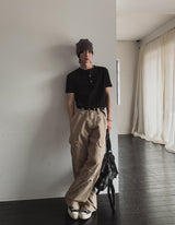 ビキュークロームヘンリーネックショートスリーブTシャツ