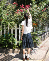 Kiro Checkered Cancan Banding Midi Skirt