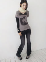 ヘアレイヤードTシャツ
