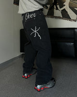 PD Handle Embroidered Denim Pants (3C)