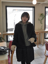 Qudit Quilted Double Short Coat