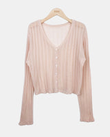 Noor Wave Ribbed Cardigan