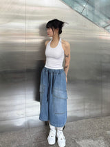 halter sleeveless t