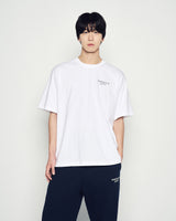 25FW ボーダーラインベーシックロゴショートスリーブTシャツ ホワイト