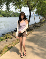Mots Roll-up Button Shorts