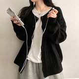 Lammy Round Twisted Knitted Cardigan