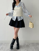Tiered Flare Mini Skirt
