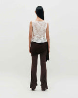 Sheer Layering Pants _ BROWN